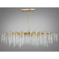 Хрустальная люстра в зал 15 ламп Diasha 605-L1500GD