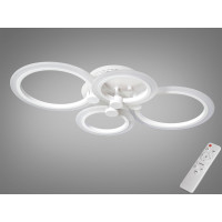 Світлодіодна люстра Diasha 8022 біла 55Вт 4 кільця Diasha A8022/4WH