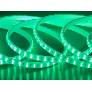 LED стрічка 220в, 288 шт/м, герметична, 10мм, зелений Diasha P220-2835-120-GREEN-65-12