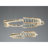 Люстра LED Diasha золото 2 кільця 60-40 см пульт Diasha 552/600+400G