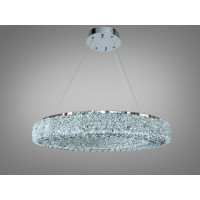 LED підвісна люстра кришталь хром 55Вт пульт Diasha 7932/600CH
