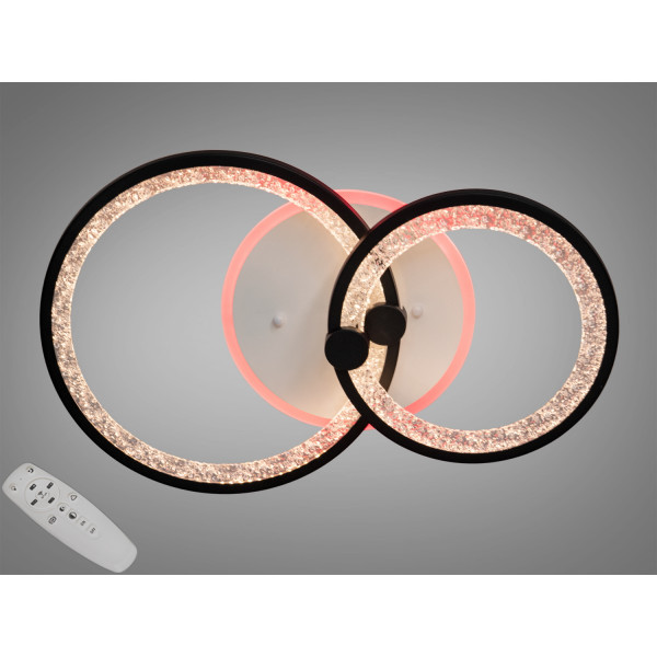 Светодиодная люстра с пультом 55W, черная Diasha 8180/2BKLED3colordimmer