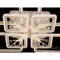 Люстра светодиодная с пультом  8157/4+4WH LED 3color dimmer 