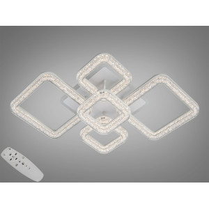 Стельова LED люстра біла 63 Вт пульт димер підсвітка Diasha 2596/3+2WHLED3colordimmer