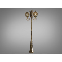 Розкішний здвоєний садово-парковий світильник, бронзового кольору Diasha DJ118-M/2GB