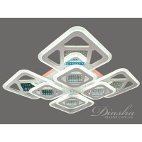 Світлодіодна люстра з 3d ефектом, 205W Diasha 6015/4+4WHLED3colordimmer