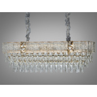 Люстра хрустальная в зал 10 ламп, золото Diasha D893-900x300G