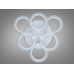 Люстра стельова LED Diasha біла 6 кілець 74W димер Diasha A8180/3+3WHLED3colordimmer