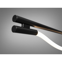 Сучасна підвісна лінійна світлодіодна люстра Шланг, 20Вт, черная Diasha SY9609-L1600BK