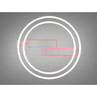 Люстра стельова Diasha біла кільця 80W пульт димер Diasha 2541WHLED3colordimmer