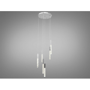 Сучасна світлодіодна люстра підвіс, 14W, хром Diasha 3001/6HR