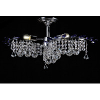 Люстра потолочная хрустальная на три лампы Splendid-Ray 998220 (CR+BL) 