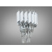 Бра Diasha Серія 1013 білий хром кришталеве 2 лампи E14 Diasha 9001-2W-WH+CH
