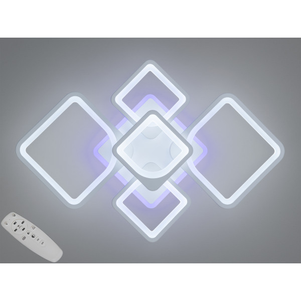 Пристельова люстра Diasha Серія 8060 біла LED 95Вт пульт дімер Diasha 8060/2+3WHLED3colordimmer