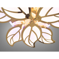 Світлодіодна пристельова люстра з регулюванням яскравості, 140W, золото Diasha 8028/6+3GLED3colordimmer