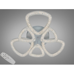 Стельова LED люстра з пультом біла 75W 6 модулів Diasha 6633/3+3WH