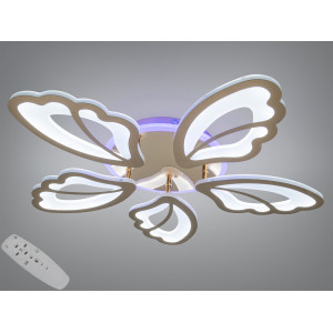 Стельова LED люстра квітка біла 80Вт пульт Diasha 8166/5GLED3colordimmer