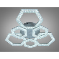 Стельова LED люстра біла 75W 6 модулів з пультом Diasha 6653/3+3WH