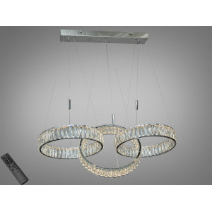 Люстра підвісна LED Diasha хром 3 кільця 140 Вт Diasha 523/400x3CH