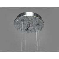 Чарівна підвісна кришталева люстра "Гліцинія", 6 ламп, хром Diasha 609-460CH