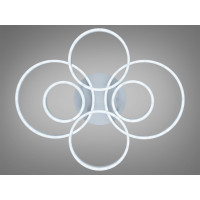 Світлодіодна стельова люстра чорна 120W чотири квадратні плафони Diasha 2543WHdimmer