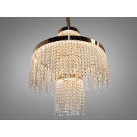 Люстра в зал светодиодная,110 Вт, золото Diasha 376-500GD