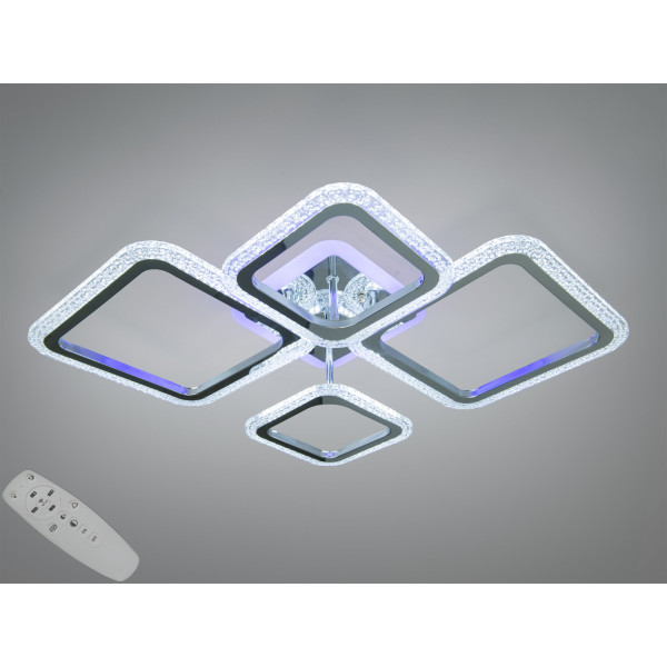 Стельова люстра LED чорна 85W 5 модулів 2+2 диммер Diasha A8170/2+2HRLED3colordimmer