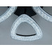 Стельова LED люстра Diasha чорна 53W пульт Diasha 6633/2+2BK