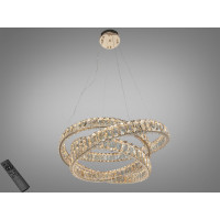 LED люстра підвіс золото 92 Вт з пультом Diasha D8875/600G