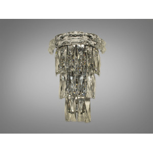 Виразний кришталевий настінний світильник, 3 лампи, хром Diasha 19013/B-3-HR