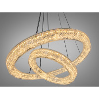 Підвісна люстра LED три кільця золото 125 Вт Diasha 1712/500+300ABK
