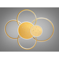 Стельова світлодіодна люстра в формі кільця з пультом, 100Вт, золото Diasha 2448Gdimmer