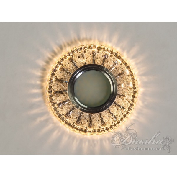 Неймовірно красивий, точковий світильник із вбудованим світлодіодним підсвічуванням Diasha 7809WH
