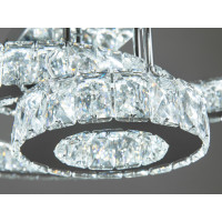 Люстра светодиодная хрустальная 75 Вт, хром Diasha 7708-3D/HR