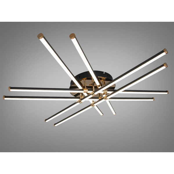 Стельова світлодіодна люстра MX7805 біла 75W три акрилові кільця Diasha SX8258/6BK