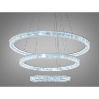 Підвісна LED люстра кільця біла 220 Вт 38-40 м² Diasha D9711/800+600+400WH