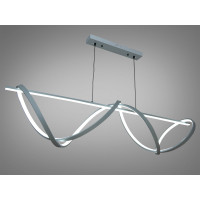 Сучасна лінійна світлодіодна підвісна люстра над столом, 84W, сіра Diasha 2263-120GR