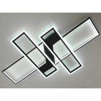 Сучасна чорна стельова LED люстра з пультом, 140 Вт Diasha 5601/BBK