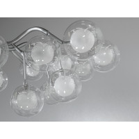 Люстра в зал 30 лампочки хром сатин Diasha 886-30BSL