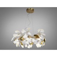 Колоритна новинка, люстра з фарфоровими елементами на 6 ламп, золото Diasha 7162-6PGD