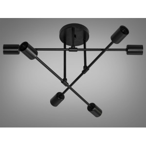 Цікава люстра у стилі Loft на 6 ламп, чорна Diasha XL2039-6BK