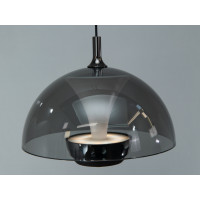 LED підвіс Diasha чорний хром димчасте скло 7 Вт Diasha QY-H1205PB+GY