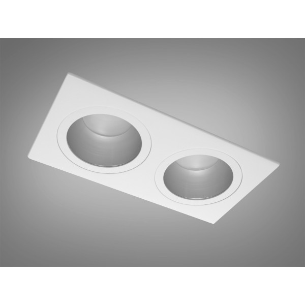 Гармонійно збалансований, виняткової якості здвоєний точковий світильник серія "Аluminium", білого кольору Diasha QXL-1757-S2-WH