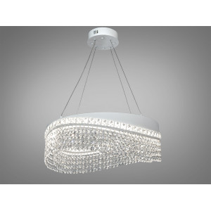 Люстра кришталева Diasha біла LED 58Вт Diasha P7027/D500WH
