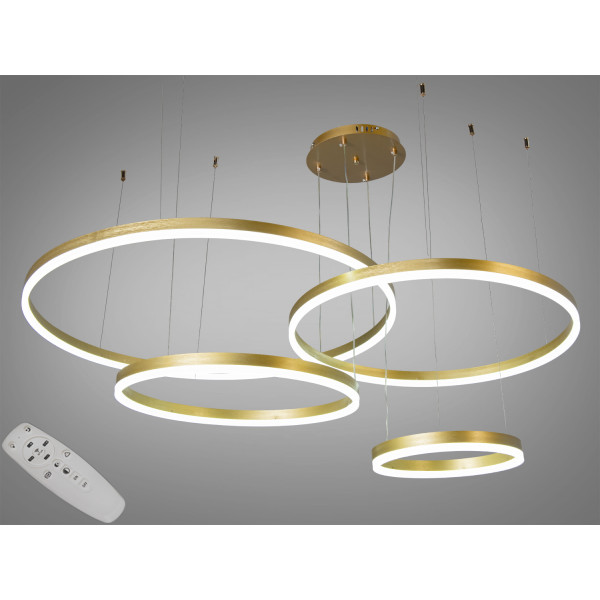 Ексклюзивна новинка, світлодіодна люстра на тросах, потужністю 175 Вт Diasha 1029-800+600+500+300GD