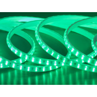 LED стрічка 220в, 288 шт/м, герметична, 10мм, зелений Diasha P220-2835-120-GREEN-65-12