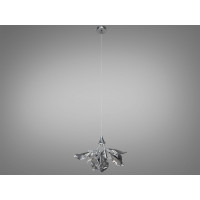 Дизайнерська підвісна люстра з керамічними елементами на 1 лампу, хром Diasha 7229-3PHR