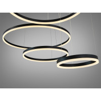 Ексклюзивна новинка, світлодіодна люстра на тросах, потужністю 175 Вт Diasha 1029-800+600+500+300BK