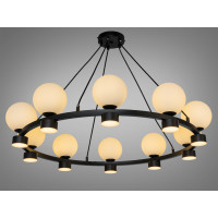 Підвісна люстра чорний 20 джерел світла Diasha LQ7121/20BK