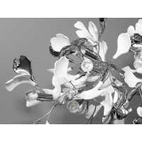 Люстра в стиле прованс в зал на 12 ламп, хром Diasha 7161-12PLHR